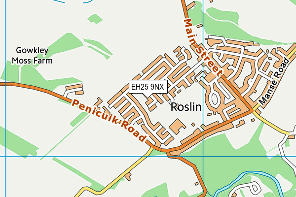 EH25 9NX map - OS VectorMap District (Ordnance Survey) EH25 9NX map - OS VectorMap District (Ordnance Survey)