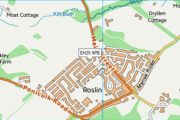 EH25 9PB map - OS VectorMap District (Ordnance Survey) EH25 9PB map - OS VectorMap District (Ordnance Survey)