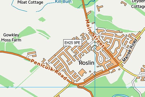 EH25 9PE map - OS VectorMap District (Ordnance Survey) EH25 9PE map - OS VectorMap District (Ordnance Survey)