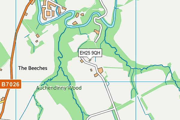 EH25 9QH map - OS VectorMap District (Ordnance Survey) EH25 9QH map - OS VectorMap District (Ordnance Survey)