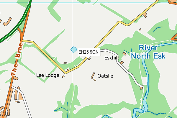 EH25 9QN map - OS VectorMap District (Ordnance Survey) EH25 9QN map - OS VectorMap District (Ordnance Survey)