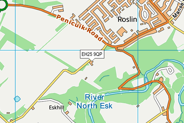 EH25 9QP map - OS VectorMap District (Ordnance Survey) EH25 9QP map - OS VectorMap District (Ordnance Survey)