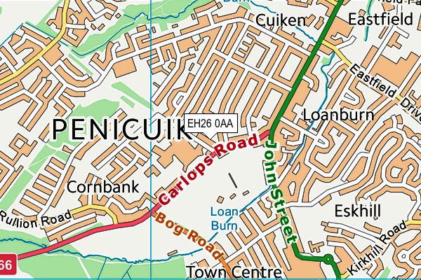 EH26 0AA map - OS VectorMap District (Ordnance Survey) EH26 0AA map - OS VectorMap District (Ordnance Survey)