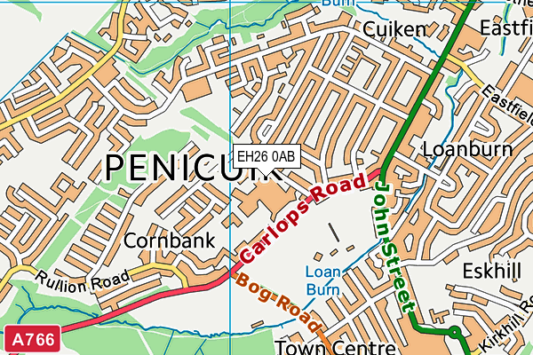 EH26 0AB map - OS VectorMap District (Ordnance Survey) EH26 0AB map - OS VectorMap District (Ordnance Survey)