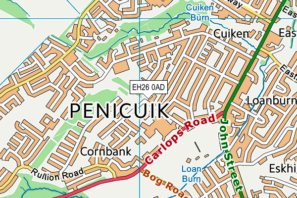 EH26 0AD map - OS VectorMap District (Ordnance Survey)
