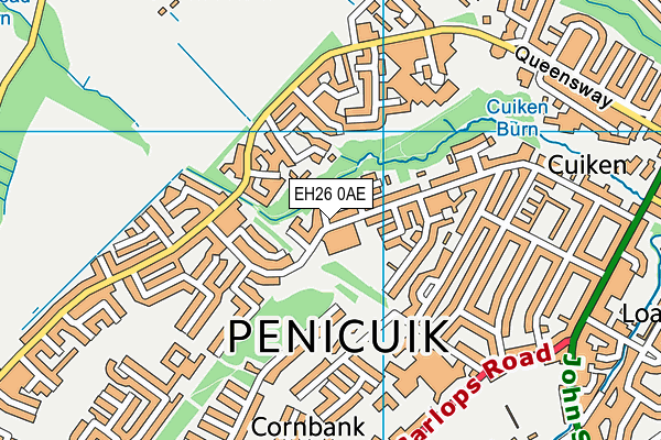 EH26 0AE map - OS VectorMap District (Ordnance Survey) EH26 0AE map - OS VectorMap District (Ordnance Survey)