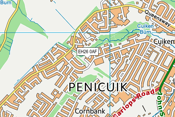 EH26 0AF map - OS VectorMap District (Ordnance Survey) EH26 0AF map - OS VectorMap District (Ordnance Survey)