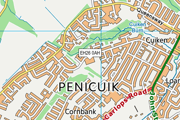 EH26 0AH map - OS VectorMap District (Ordnance Survey) EH26 0AH map - OS VectorMap District (Ordnance Survey)