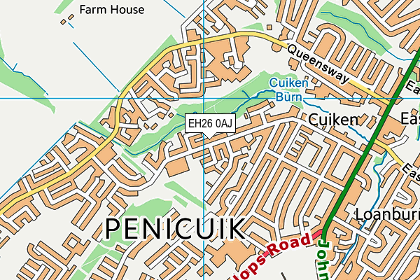 EH26 0AJ map - OS VectorMap District (Ordnance Survey) EH26 0AJ map - OS VectorMap District (Ordnance Survey)