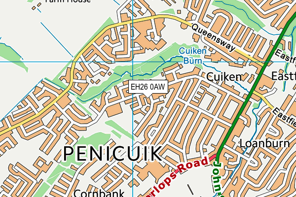 EH26 0AW map - OS VectorMap District (Ordnance Survey) EH26 0AW map - OS VectorMap District (Ordnance Survey)