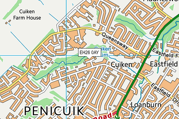 EH26 0AY map - OS VectorMap District (Ordnance Survey)