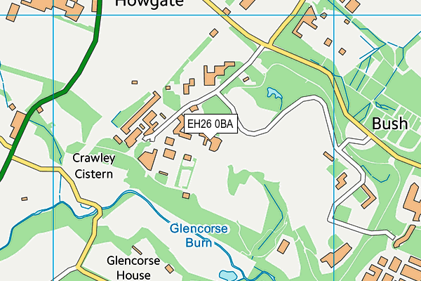 EH26 0BA map - OS VectorMap District (Ordnance Survey) EH26 0BA map - OS VectorMap District (Ordnance Survey)