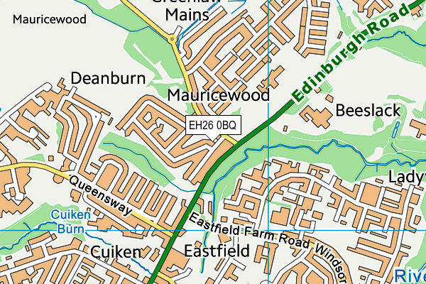 EH26 0BQ map - OS VectorMap District (Ordnance Survey) EH26 0BQ map - OS VectorMap District (Ordnance Survey)