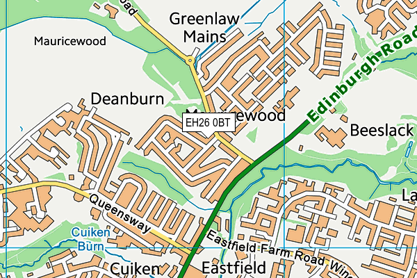 EH26 0BT map - OS VectorMap District (Ordnance Survey) EH26 0BT map - OS VectorMap District (Ordnance Survey)