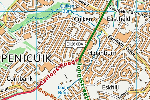 EH26 0DA map - OS VectorMap District (Ordnance Survey) EH26 0DA map - OS VectorMap District (Ordnance Survey)