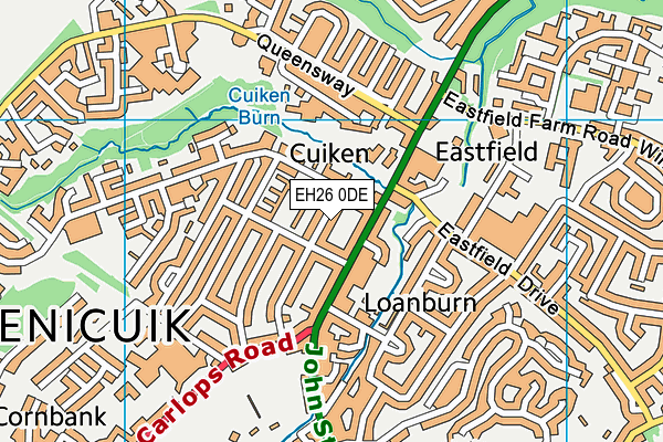 EH26 0DE map - OS VectorMap District (Ordnance Survey) EH26 0DE map - OS VectorMap District (Ordnance Survey)