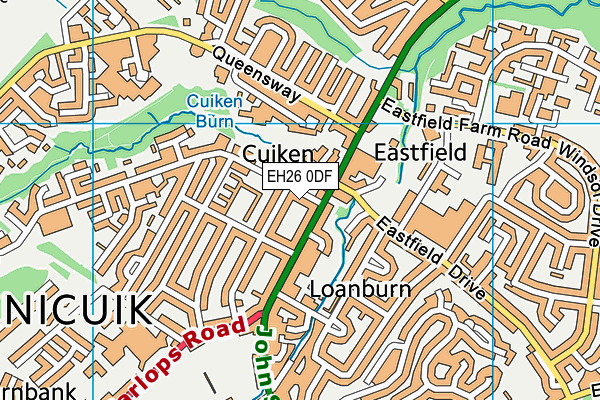 EH26 0DF map - OS VectorMap District (Ordnance Survey) EH26 0DF map - OS VectorMap District (Ordnance Survey)