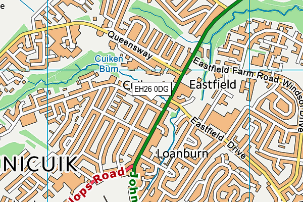 EH26 0DG map - OS VectorMap District (Ordnance Survey) EH26 0DG map - OS VectorMap District (Ordnance Survey)