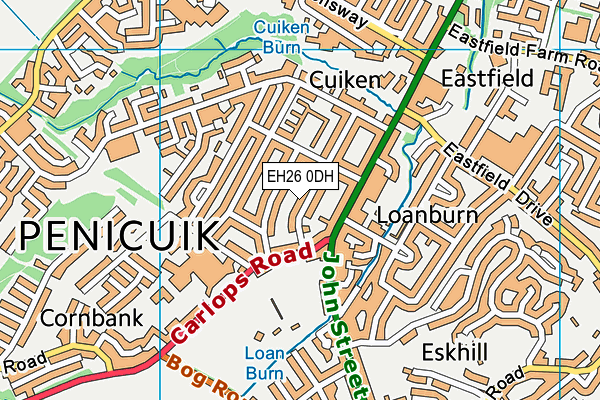 EH26 0DH map - OS VectorMap District (Ordnance Survey) EH26 0DH map - OS VectorMap District (Ordnance Survey)