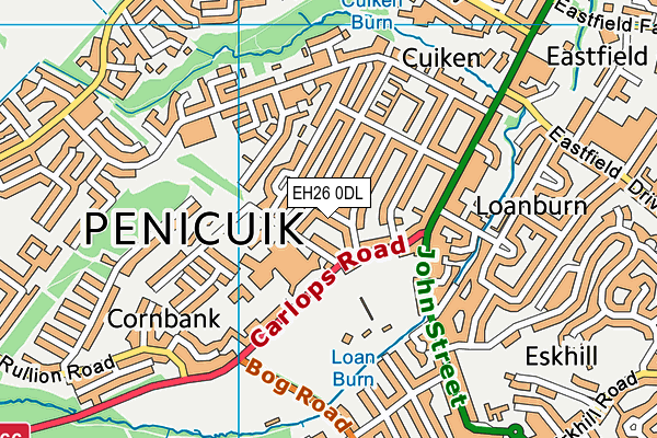 EH26 0DL map - OS VectorMap District (Ordnance Survey) EH26 0DL map - OS VectorMap District (Ordnance Survey)