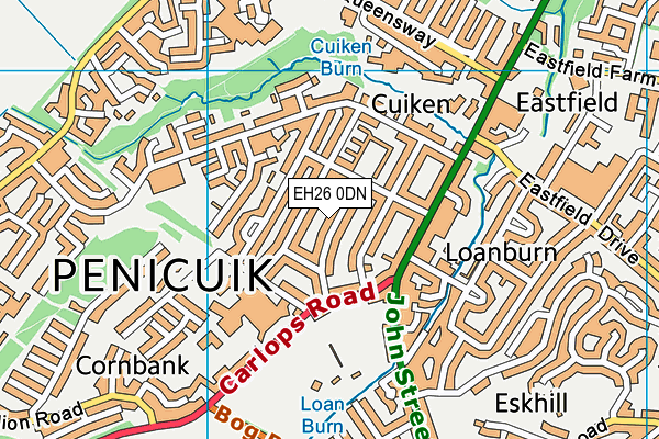 EH26 0DN map - OS VectorMap District (Ordnance Survey) EH26 0DN map - OS VectorMap District (Ordnance Survey)