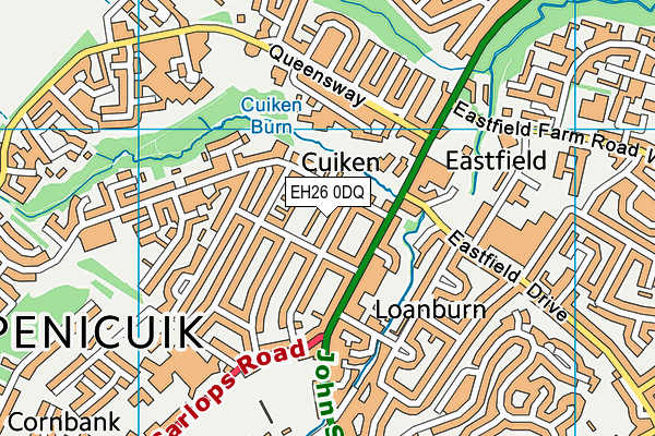 EH26 0DQ map - OS VectorMap District (Ordnance Survey)