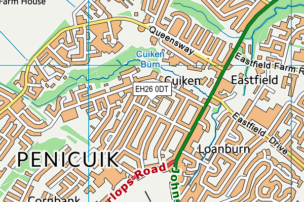 EH26 0DT map - OS VectorMap District (Ordnance Survey) EH26 0DT map - OS VectorMap District (Ordnance Survey)