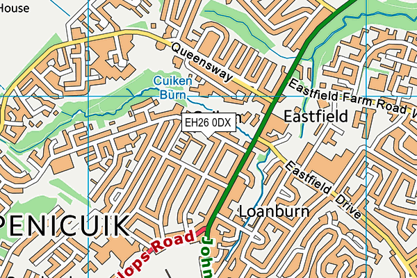 EH26 0DX map - OS VectorMap District (Ordnance Survey) EH26 0DX map - OS VectorMap District (Ordnance Survey)