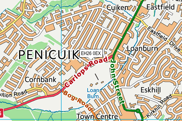 EH26 0EX map - OS VectorMap District (Ordnance Survey) EH26 0EX map - OS VectorMap District (Ordnance Survey)