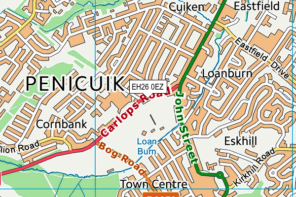 EH26 0EZ map - OS VectorMap District (Ordnance Survey) EH26 0EZ map - OS VectorMap District (Ordnance Survey)