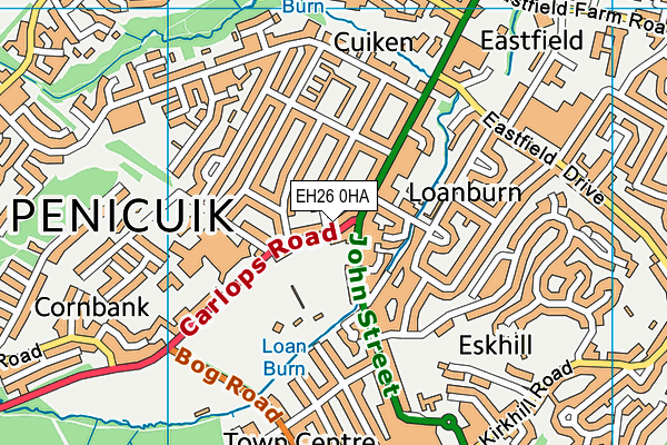 EH26 0HA map - OS VectorMap District (Ordnance Survey) EH26 0HA map - OS VectorMap District (Ordnance Survey)