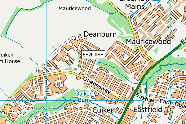 EH26 0HH map - OS VectorMap District (Ordnance Survey)