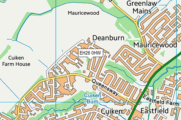 EH26 0HW map - OS VectorMap District (Ordnance Survey)