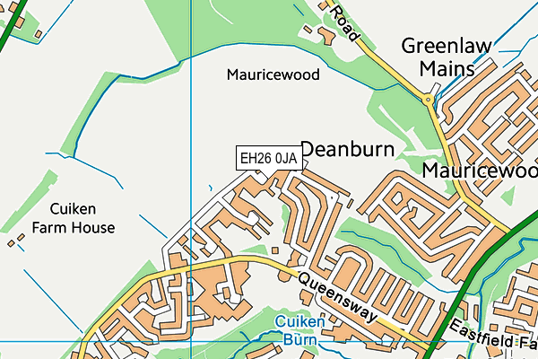 EH26 0JA map - OS VectorMap District (Ordnance Survey)