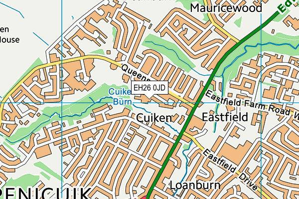 EH26 0JD map - OS VectorMap District (Ordnance Survey) EH26 0JD map - OS VectorMap District (Ordnance Survey)