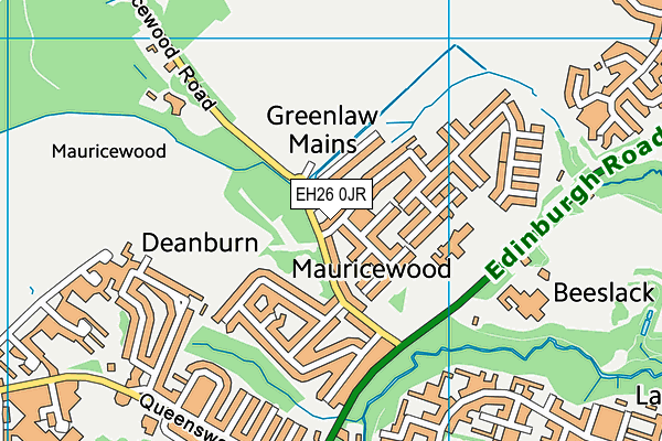 EH26 0JR map - OS VectorMap District (Ordnance Survey) EH26 0JR map - OS VectorMap District (Ordnance Survey)