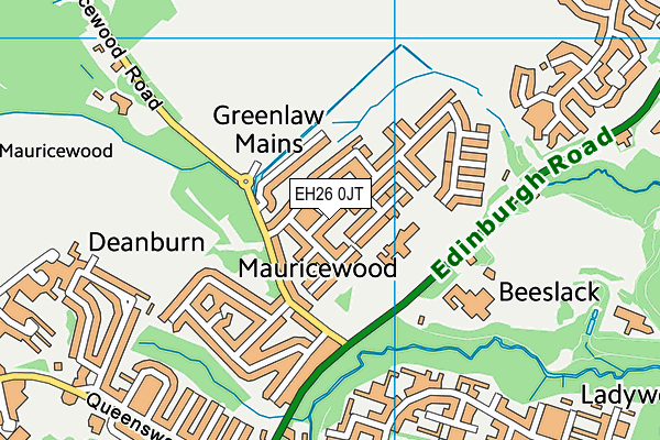 EH26 0JT map - OS VectorMap District (Ordnance Survey) EH26 0JT map - OS VectorMap District (Ordnance Survey)