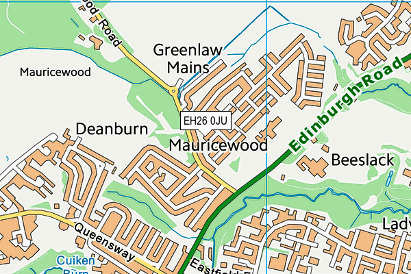 EH26 0JU map - OS VectorMap District (Ordnance Survey) EH26 0JU map - OS VectorMap District (Ordnance Survey)