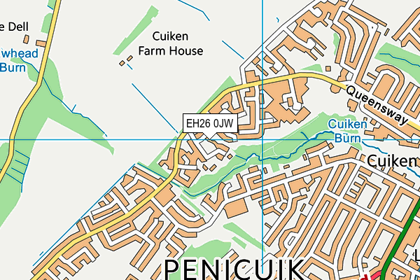 EH26 0JW map - OS VectorMap District (Ordnance Survey) EH26 0JW map - OS VectorMap District (Ordnance Survey)