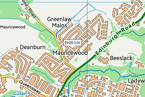 EH26 0JX map - OS VectorMap District (Ordnance Survey) EH26 0JX map - OS VectorMap District (Ordnance Survey)