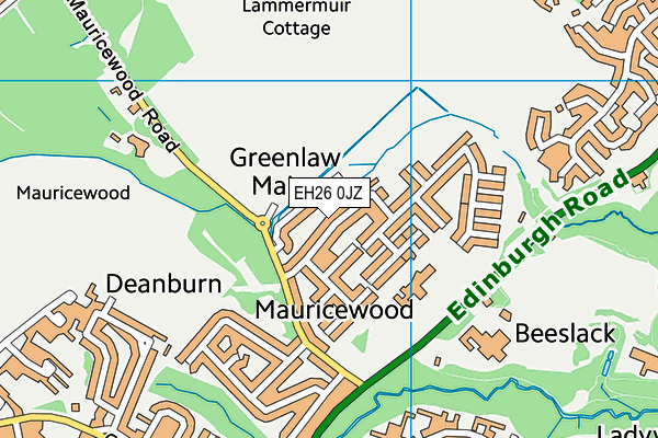 EH26 0JZ map - OS VectorMap District (Ordnance Survey) EH26 0JZ map - OS VectorMap District (Ordnance Survey)