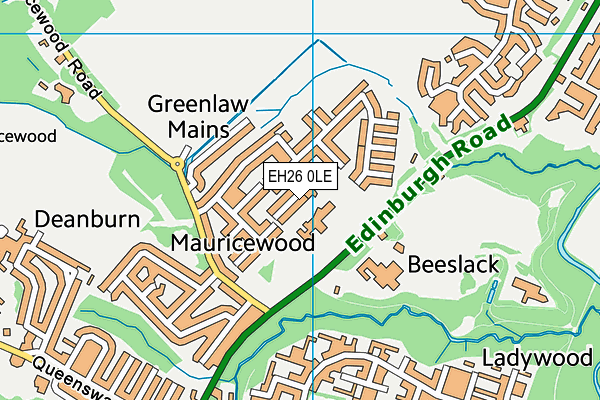 EH26 0LE map - OS VectorMap District (Ordnance Survey)