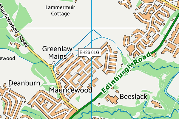 EH26 0LG map - OS VectorMap District (Ordnance Survey) EH26 0LG map - OS VectorMap District (Ordnance Survey)