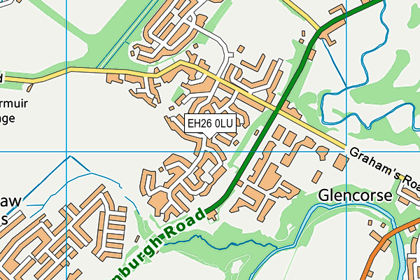 EH26 0LU map - OS VectorMap District (Ordnance Survey) EH26 0LU map - OS VectorMap District (Ordnance Survey)
