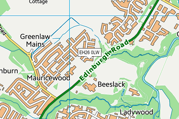 EH26 0LW map - OS VectorMap District (Ordnance Survey) EH26 0LW map - OS VectorMap District (Ordnance Survey)