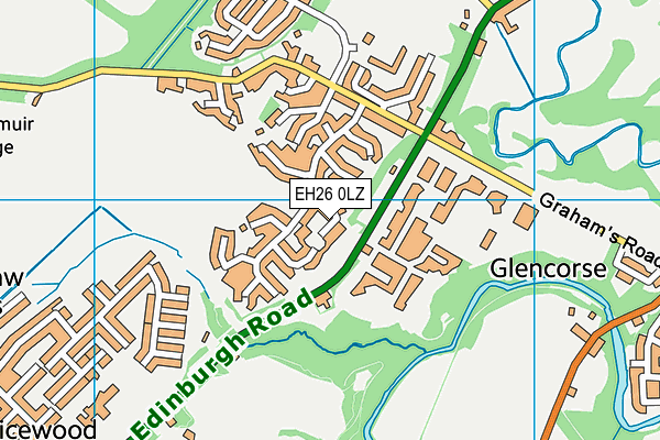EH26 0LZ map - OS VectorMap District (Ordnance Survey) EH26 0LZ map - OS VectorMap District (Ordnance Survey)