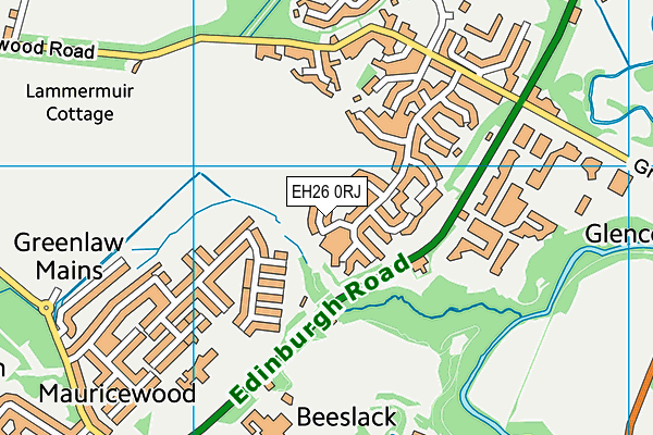 EH26 0RJ map - OS VectorMap District (Ordnance Survey) EH26 0RJ map - OS VectorMap District (Ordnance Survey)