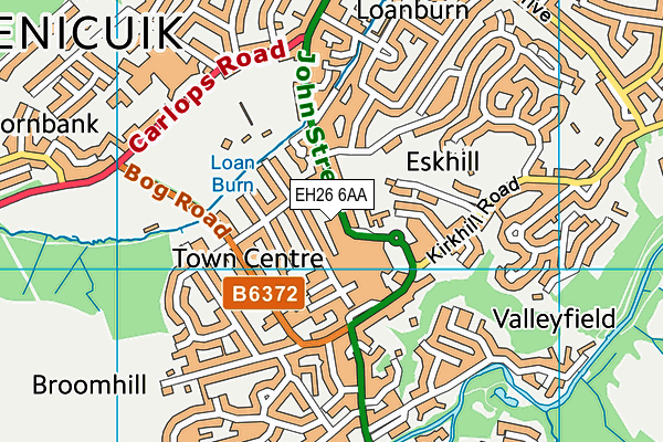 EH26 6AA map - OS VectorMap District (Ordnance Survey) EH26 6AA map - OS VectorMap District (Ordnance Survey)