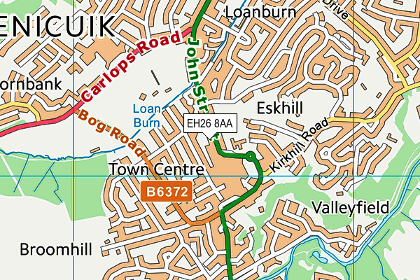EH26 8AA map - OS VectorMap District (Ordnance Survey) EH26 8AA map - OS VectorMap District (Ordnance Survey)