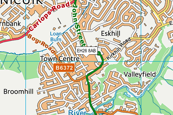 EH26 8AB map - OS VectorMap District (Ordnance Survey) EH26 8AB map - OS VectorMap District (Ordnance Survey)